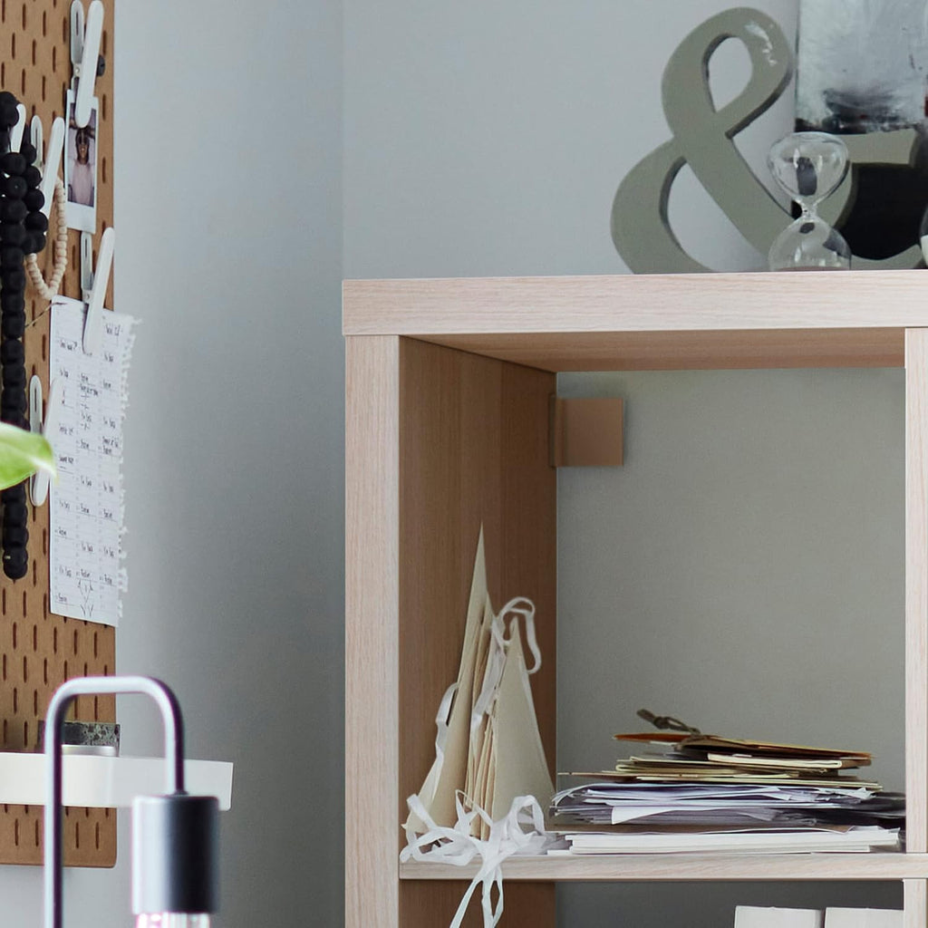 White Stained Oak Effect 4 Shelf Shelving Unit N6188