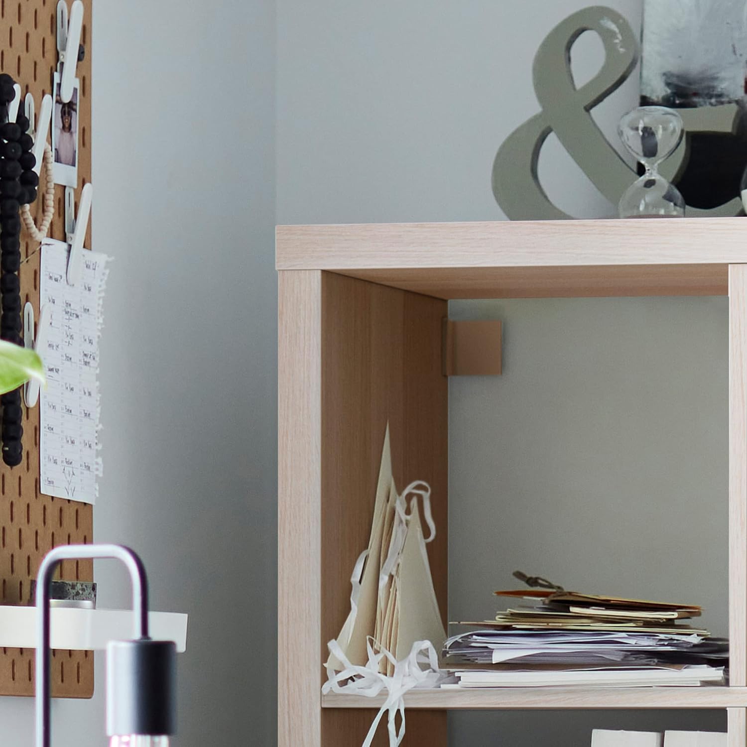 White Stained Oak Effect 4 Shelf Shelving Unit N6188