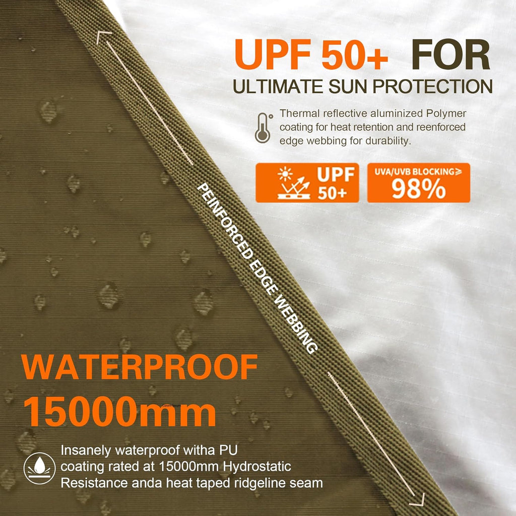 70D Nylon 10''X10'' Waterproof Camping Tarp I138