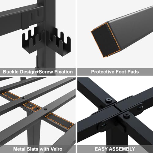 Black Full Size Metal Platform Bed Frame F565688