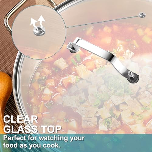 10 Inch Tempered Glass Lid with Stainless Steel Handle M6717
