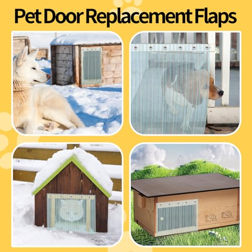 8 in x 4.9 ft Clear Plastic Vinyl Dog Door Flap O739