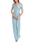 Metallic Jacquard Gown, Blue K61313