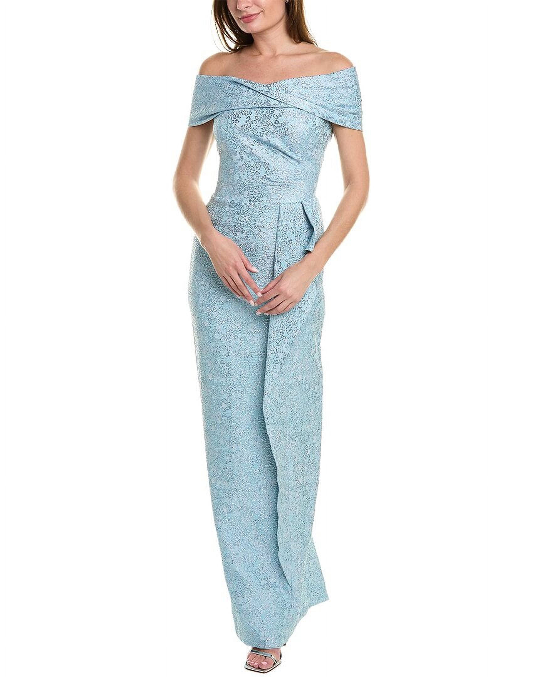 Metallic Jacquard Gown, Blue K61313
