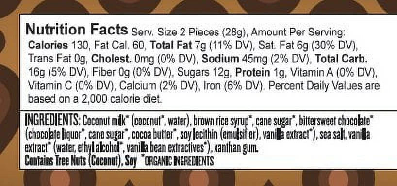 1 Oz Each Vanilla Coconut Milk Caramels, 15 pack M271889