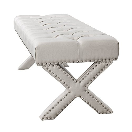 Dark Grey Velvet Bench U114