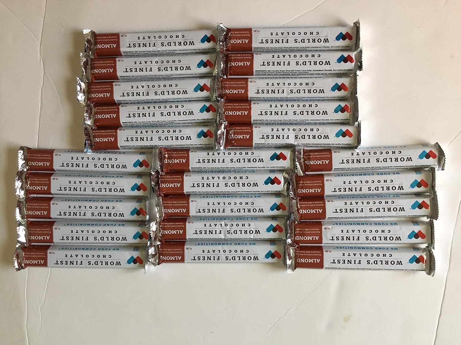 25 Bars Milk Chocolate With Almonds K1031