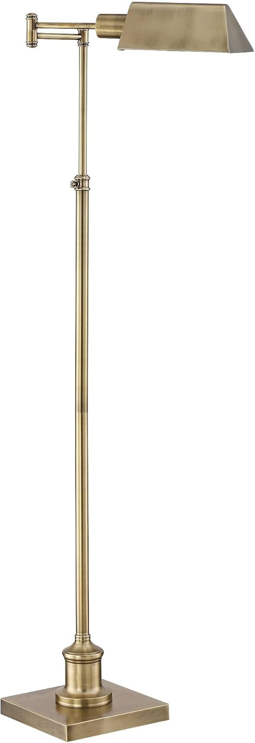Aged Brass Metal Floor Lamp with USB Charging Port F975052