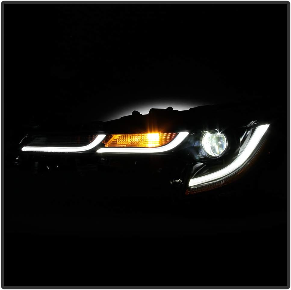 Black LED Projector Headlights Set Left+Right F354