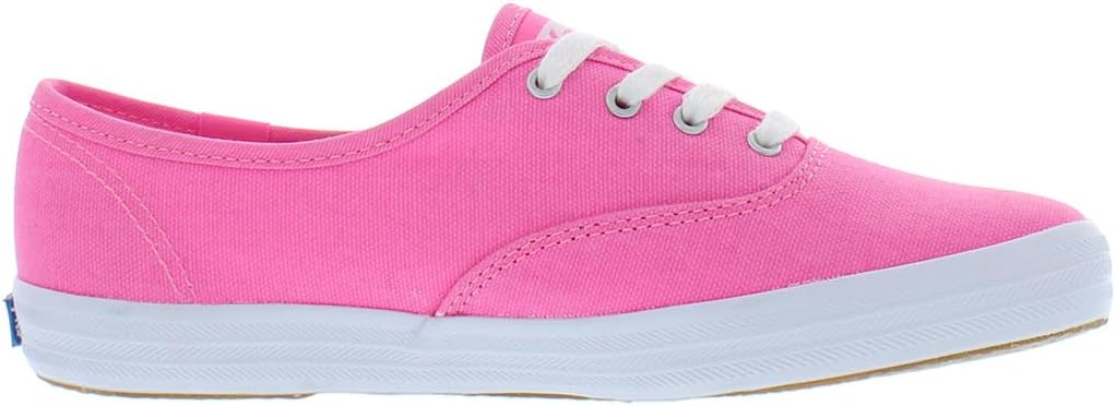 Neon Pink Canvas Lace Up Sneaker S180800