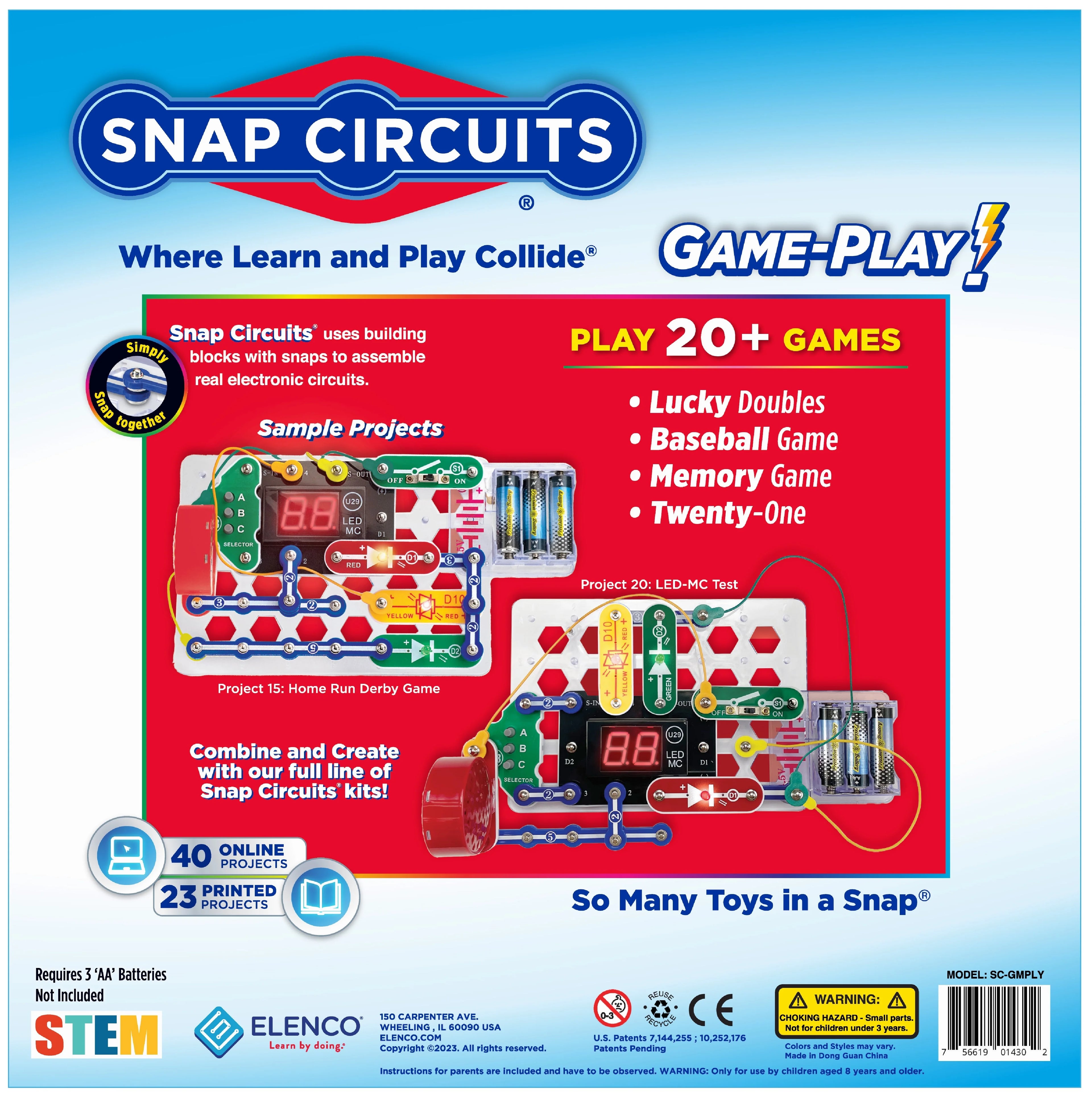 Electronics Exploration Kit, Over 60 Projects, STEM Educational Toy for Kids 8+ O2804