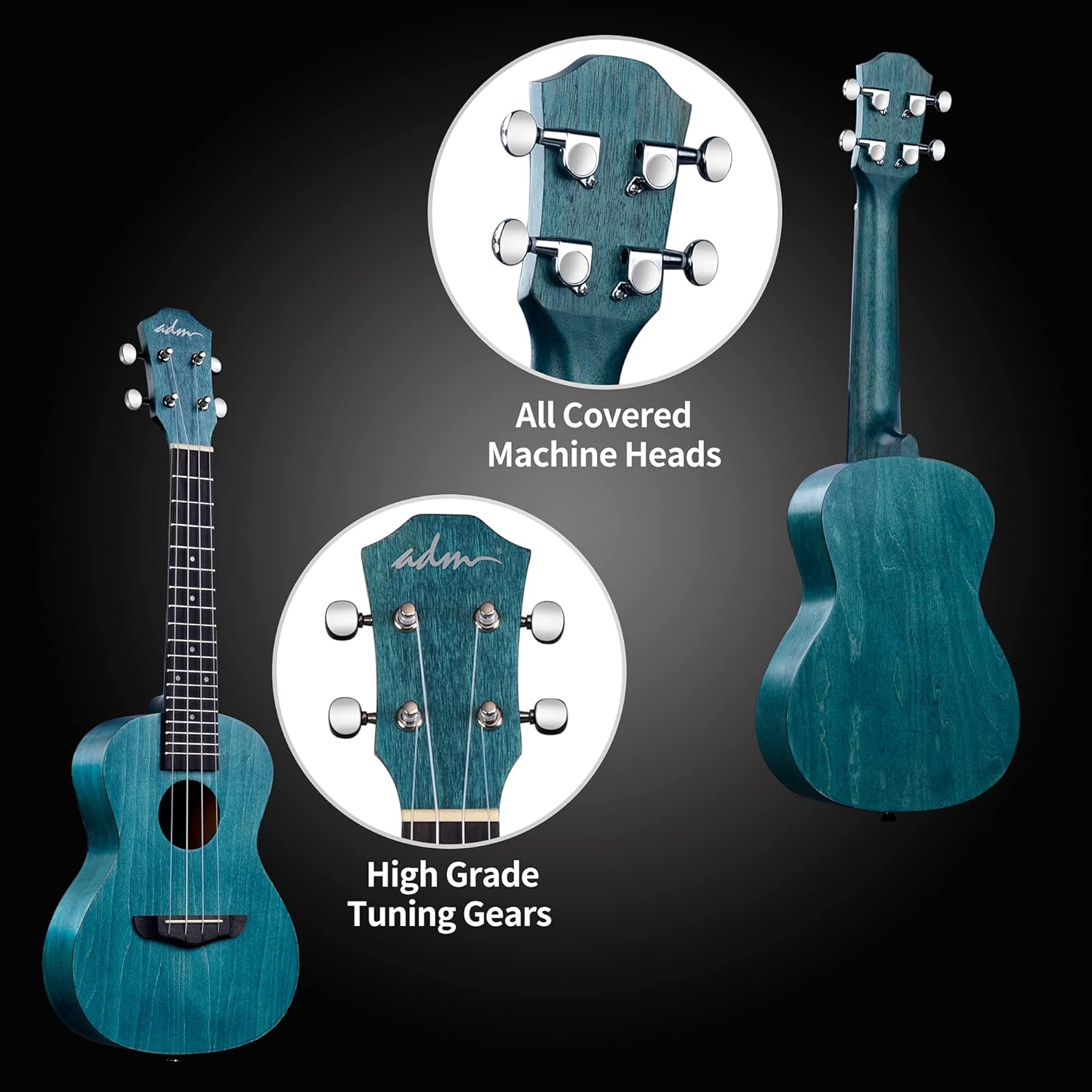 Blue Mahogany Concert Ukulele B3179