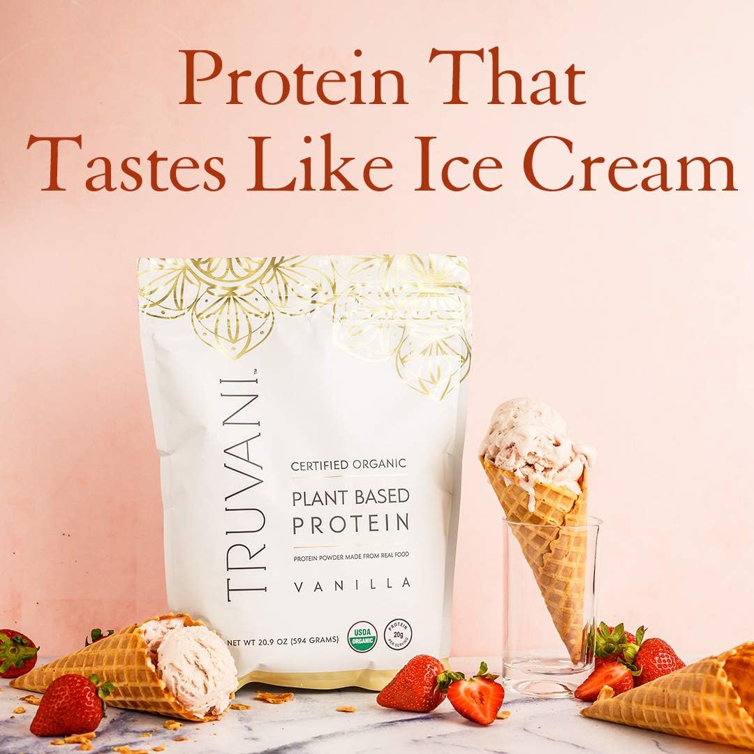 Vanilla Plant Based Protein Powder, 20.9 oz Pack of 2 Q3296