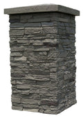 Faux Polyurethane Stone Column Wrap, Pewter, Gray G329