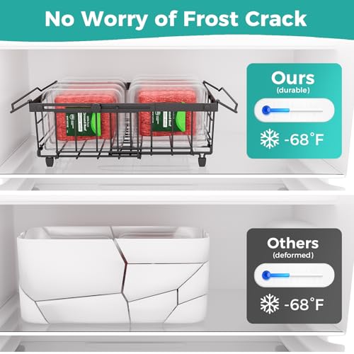 Expandable Stackable Freezer Baskets, 4 PCS, White G6773