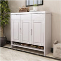 Solid Wood Shoe Cabinet with 3 Storage Drawers D597