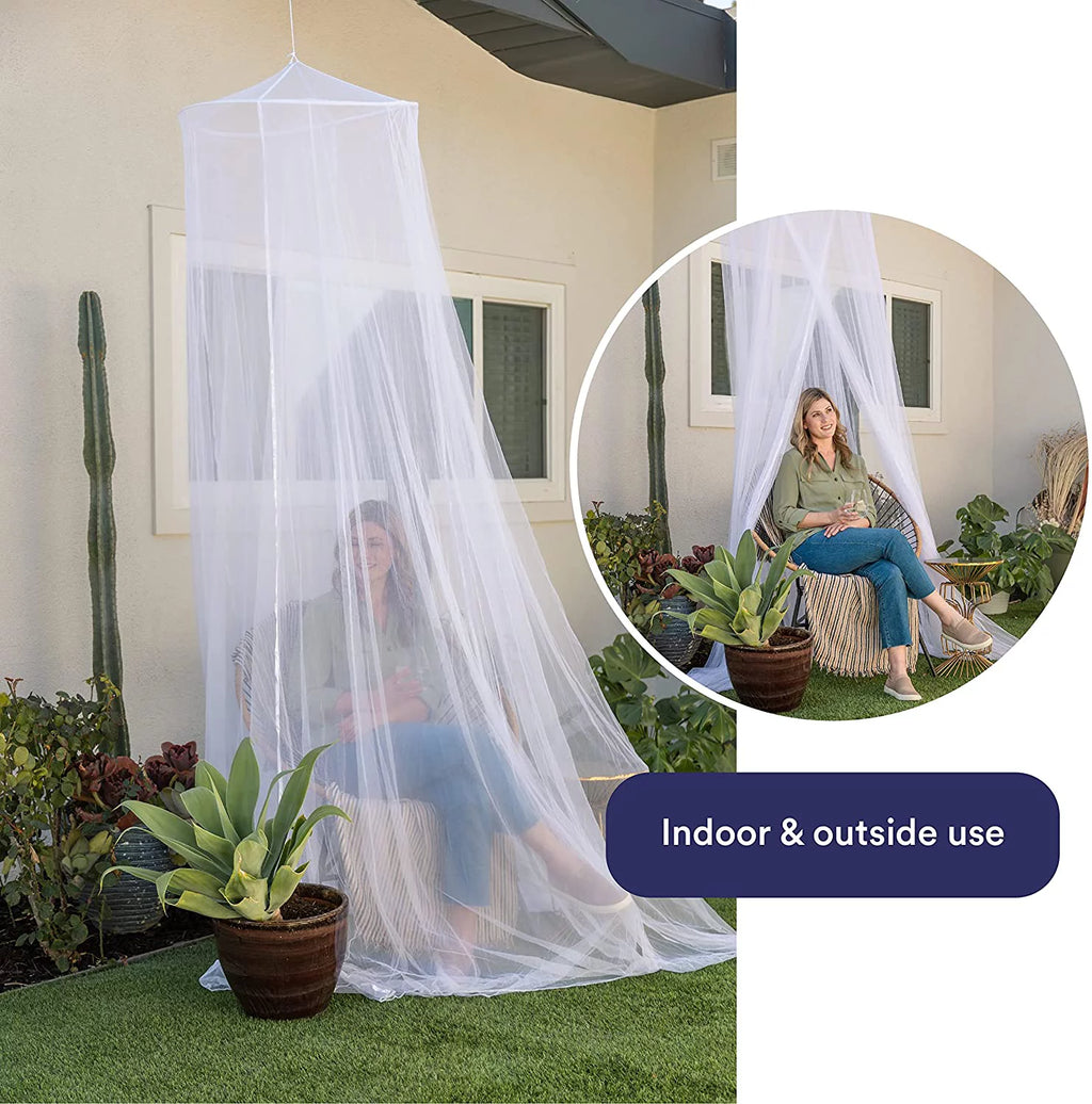 Ultra Large Mosquito Net Bed Canopy, Single to King Size, Mesh 380, 2 Entries, Storage Bag U217