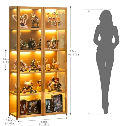 5-Tier Acrylic Glass Door Display Cabinet V82365