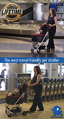 Taupe Light-Weight Pet Stroller with Aluminum Frame J3654